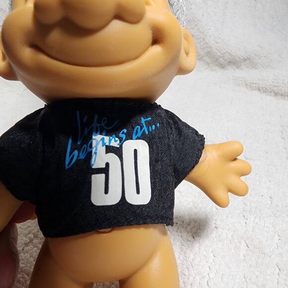 Life Begins at 50-Grey Hair Troll Doll-5in - Picture 2 of 4
